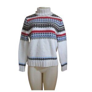 Flli Campagnolo Nordic Wool Blend Turtleneck in Size Small